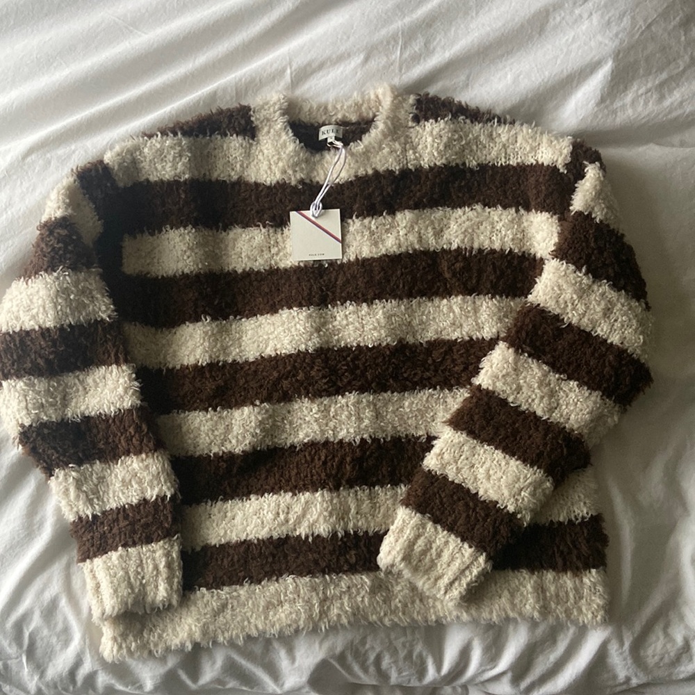 THE SVEN - CREAM/PRALINE S sweater 90% Wool | 10% Polyester